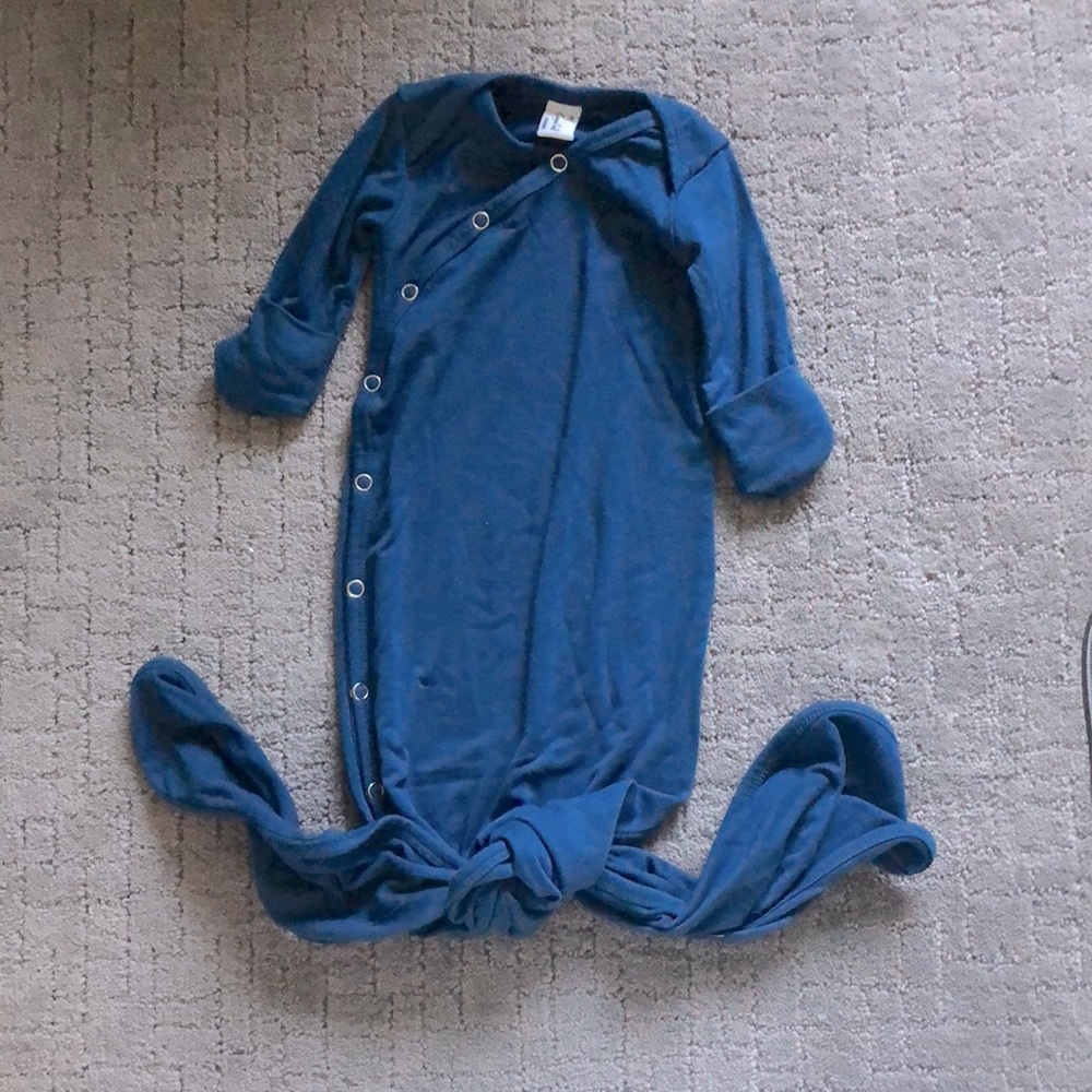 Copper Pearl Knotted Gown River Blue